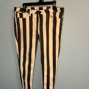 Chip & Pepper Skinny black & white denim pants   30